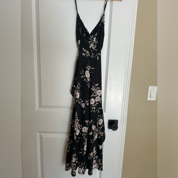 Gild the Lily Black Floral Print High Low Maxi Dress - Picture 6 of 7